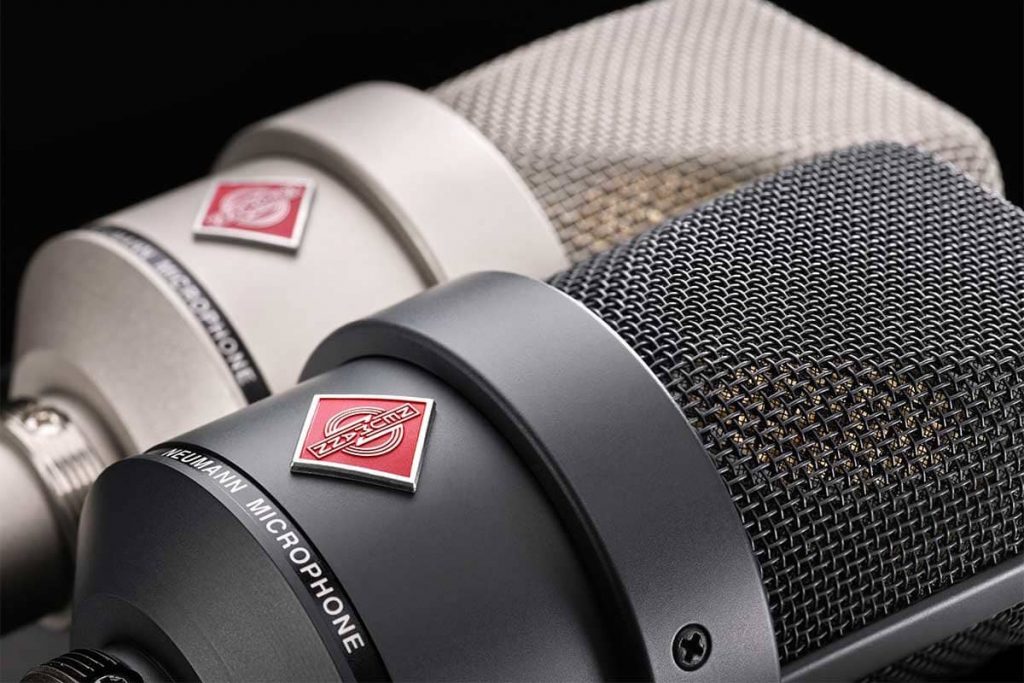 2 micrófonos de condenador de la marca neumann