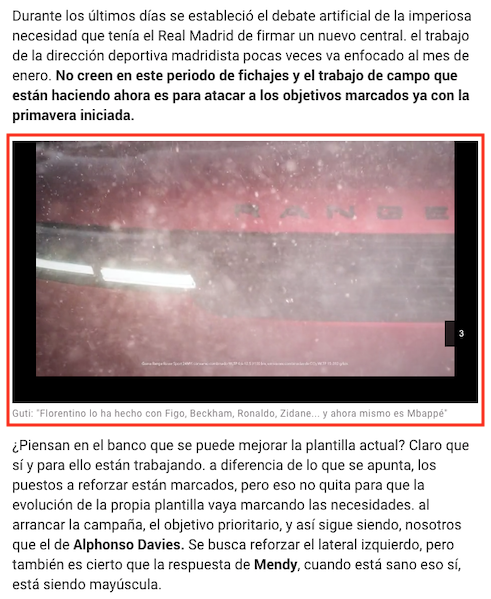 ejemplo de un video publicitarios en una noticia